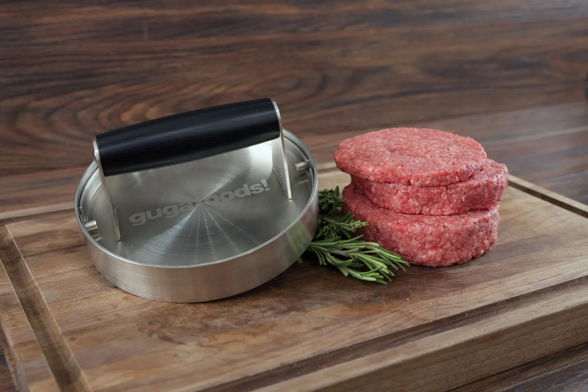 Maker, Patty Kit, Steel Burger Hamburger Foods Adjustable Guga Stainless Press Smashed
