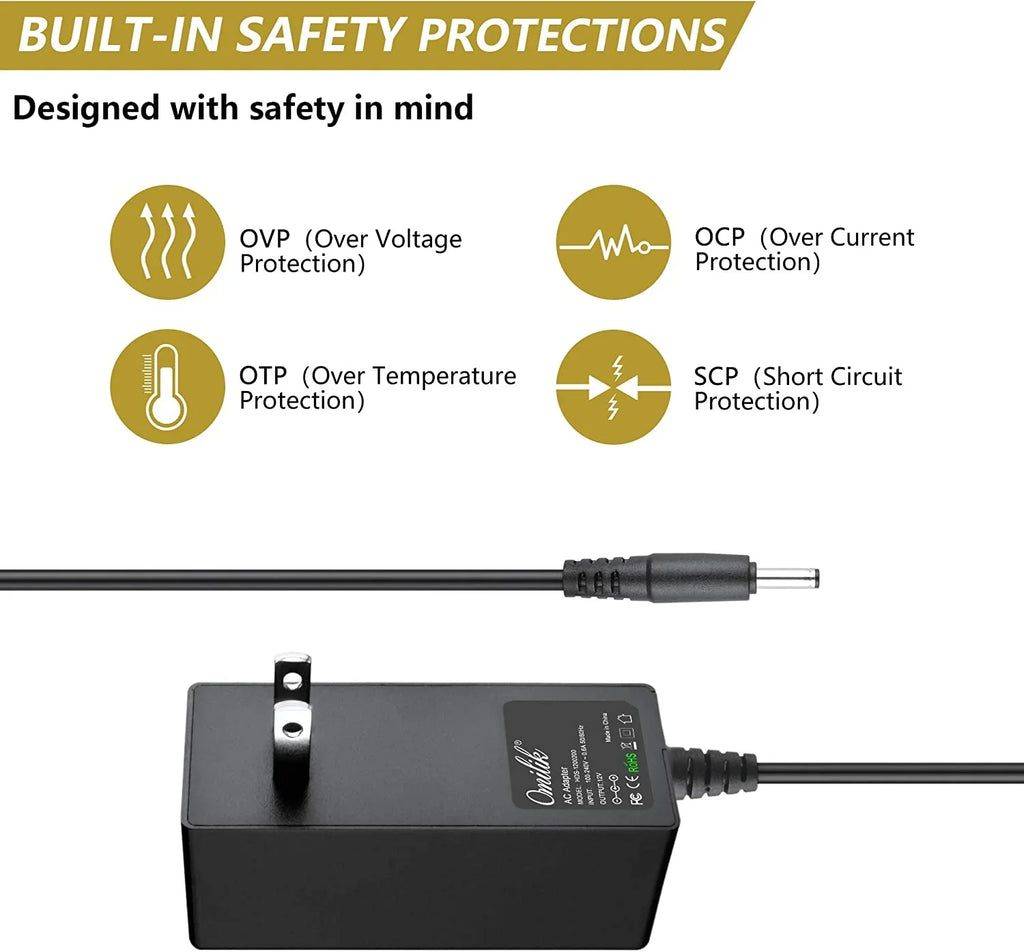 Wall Thin Laptop Power Adapter EV-CH-116-1-BK EV-C-116-1 Ultra Cord 12V for AC EVOO Charger 11.6"