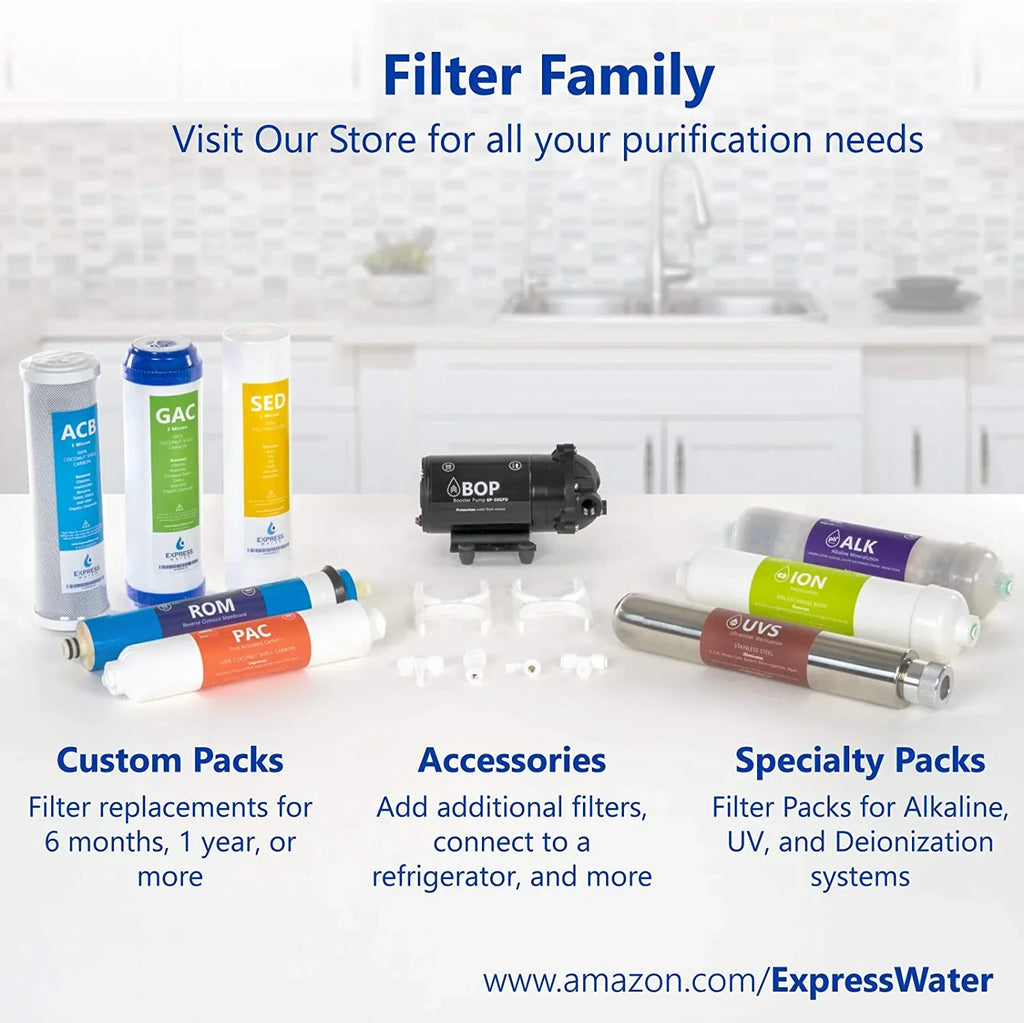 Countertop Year Quick System And Carbon Sediment 1 1?4” Cartridges Membrane Filter RO Filter Reverse Filters Replacement Connect 7 Set Set Filters GDP Filter Osmosis 100