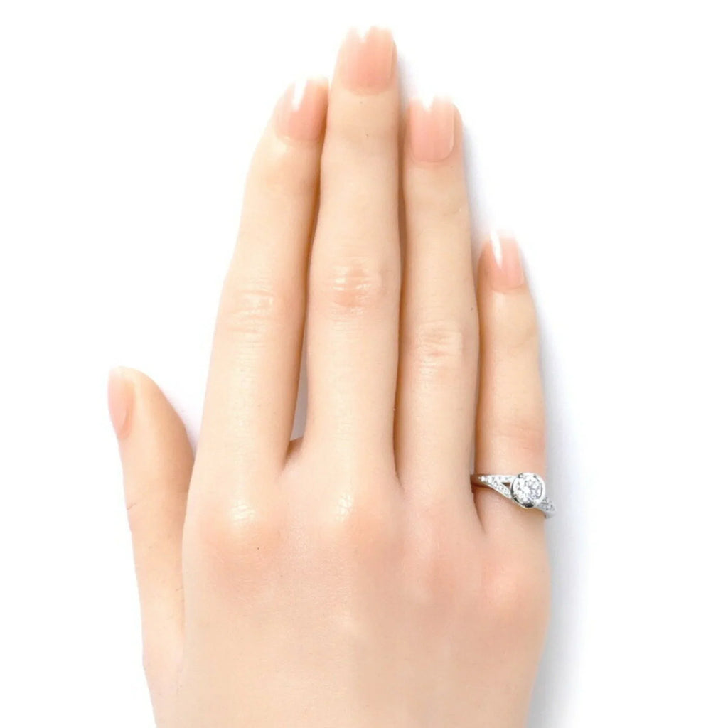 Incontro Ring (Good) Pt950 Pre-Owned 0.46ct BVLGARI 5.1g Ladies Platinum Bvlgari D'Amore Diamond