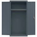Adjustable Series 36"W 24"D Wardrobe x x Elite Shelf, Charcoal with Cabinet 72"H,