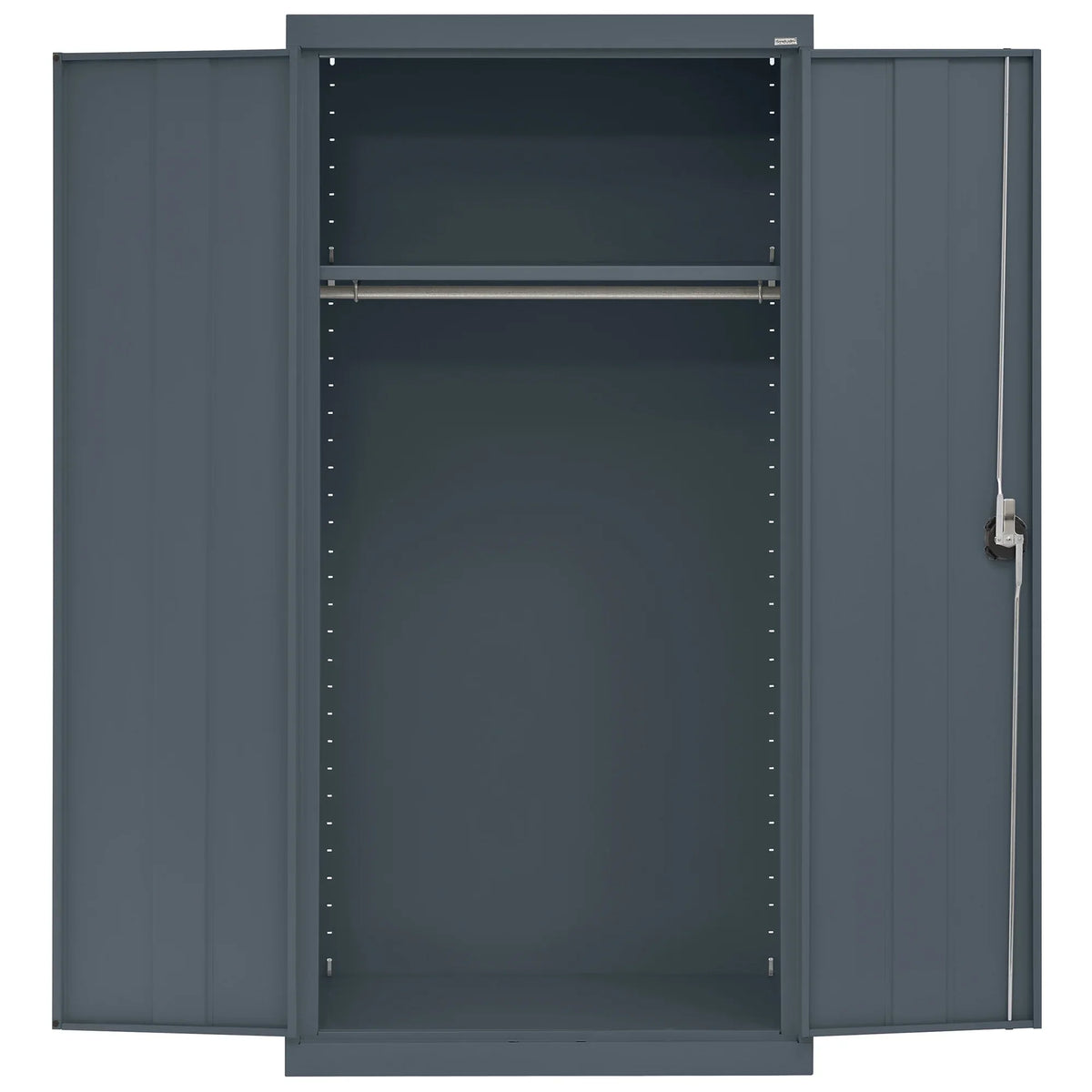 Adjustable Series 36"W 24"D Wardrobe x x Elite Shelf, Charcoal with Cabinet 72"H,