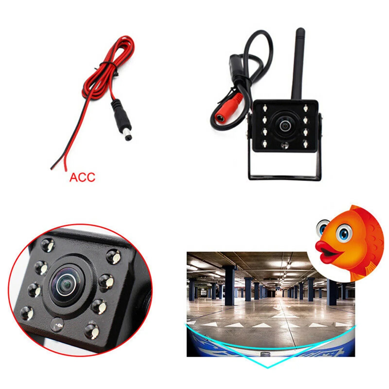 Night HD Vision Automobile Monitor Waterproof Reverse Reversing , Wireless Carevas ~36V Truck Bus View Rear IP67 Backup Car