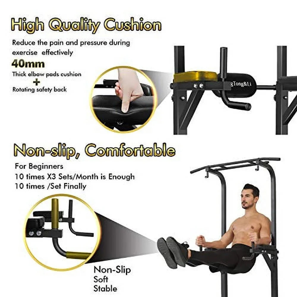 Up Power Dip Training BangTong&Li for Strength Tower, Bar Workout Home Newer Equipment Version Pull Station/Stand Gym