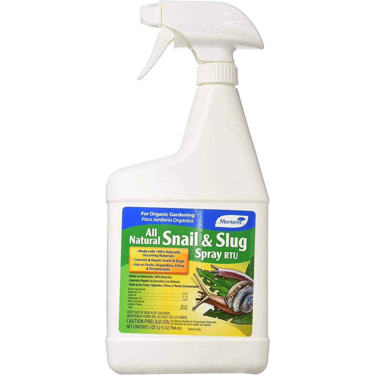 Monterey Slug Use 32 & To Snail oz All Natural Repellent Ready Organic,