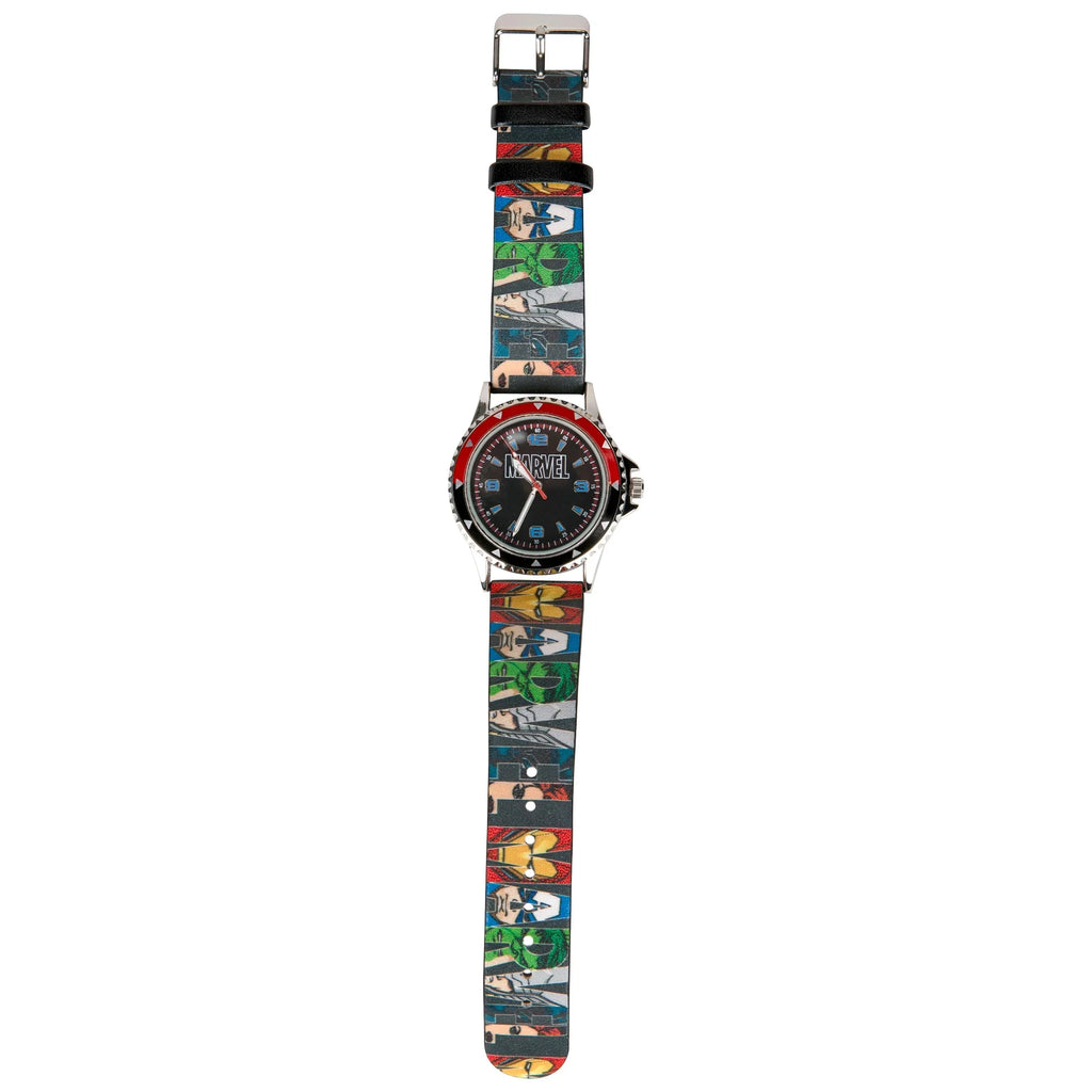 Watch Analog Marvel Logo Overlay Avengers