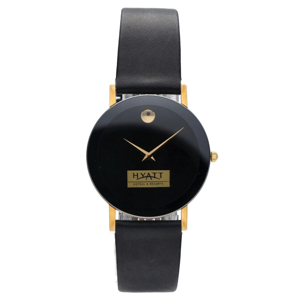 Watch Ultra-Thin Museum Movado 30mm 87.40.882L Hyatt Leather Wrist Quartz