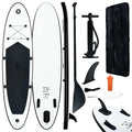 Timeless Inflatable White in Paddle and Stylish Black Set Stand Board Up