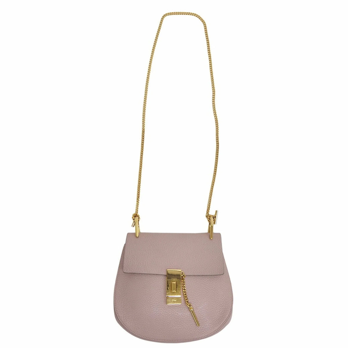Chloe (Good) Bag Pre-Owned Leather Chain 3S1031-9 Ladies Chloé Drew Shoulder Pink