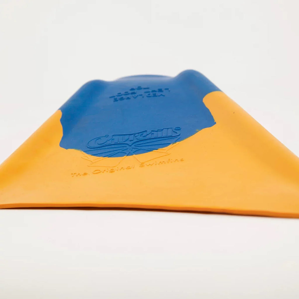 Makappuu Rubber Churchill Adult Blue/Orange, Floating Fins, Medium Swim Unisex