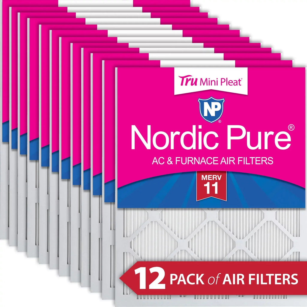 Pack MERV AC Filters Tru Air 11 Mini 12 Nordic 16x16x1 Pure Pleat Furnace
