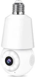 Motion Sound PTZ for SocketSecurity Light Home Security Light Bulb Detection 2K 360° Alarm Cameras Tracking