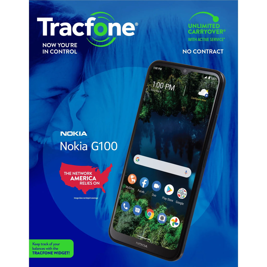 32GB, Prepaid Smartphone Wireless] Blue- Tracfone [Locked C100, Tracfone Nokia to