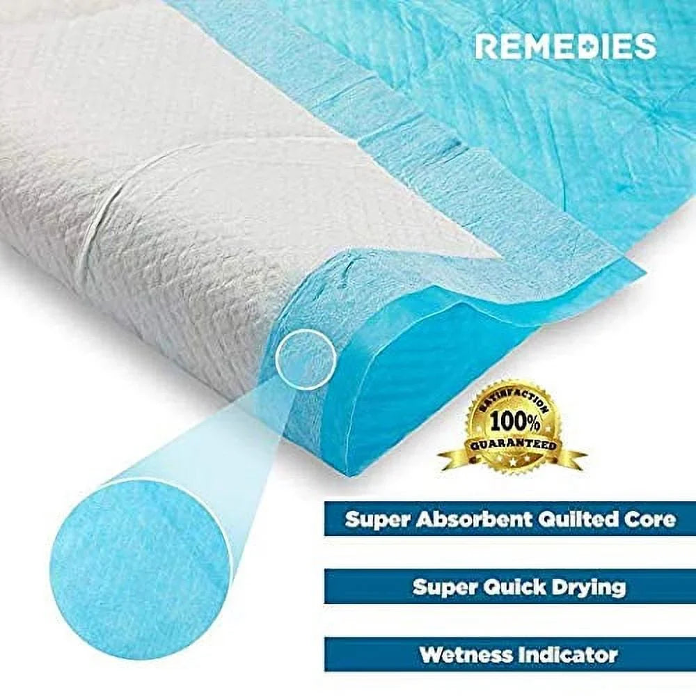 Fill Absorbent Disposable Extra With 85g Gram.. 3 REMEDIES Underpads Ultra Fluff