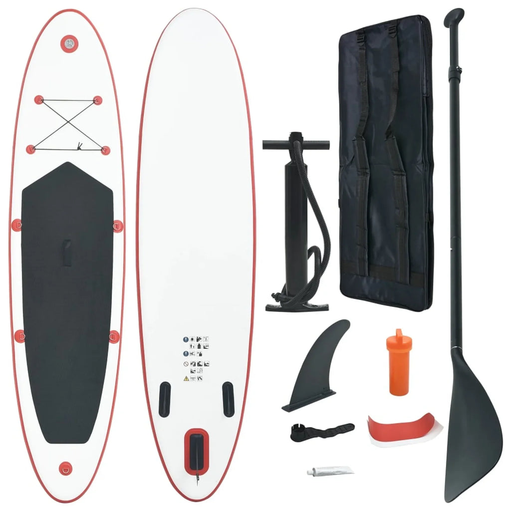 Pump Vidaxl White Inflatable Inflatable Red Kit Irfora And Hand Oar With Oar Hand With Set Fin With Set Pump With Fin parcel,Paddle Paddle And And Fin Oar Red Paddle