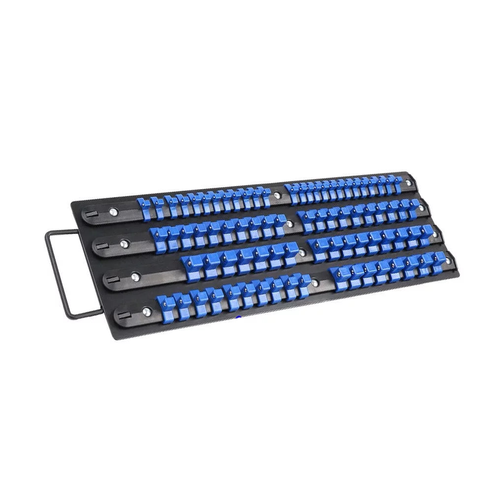 HEMOTON Sliding Mountable Wrench ABS 80 Organize Holder Rail Storage Socket Socket Industrial Rack