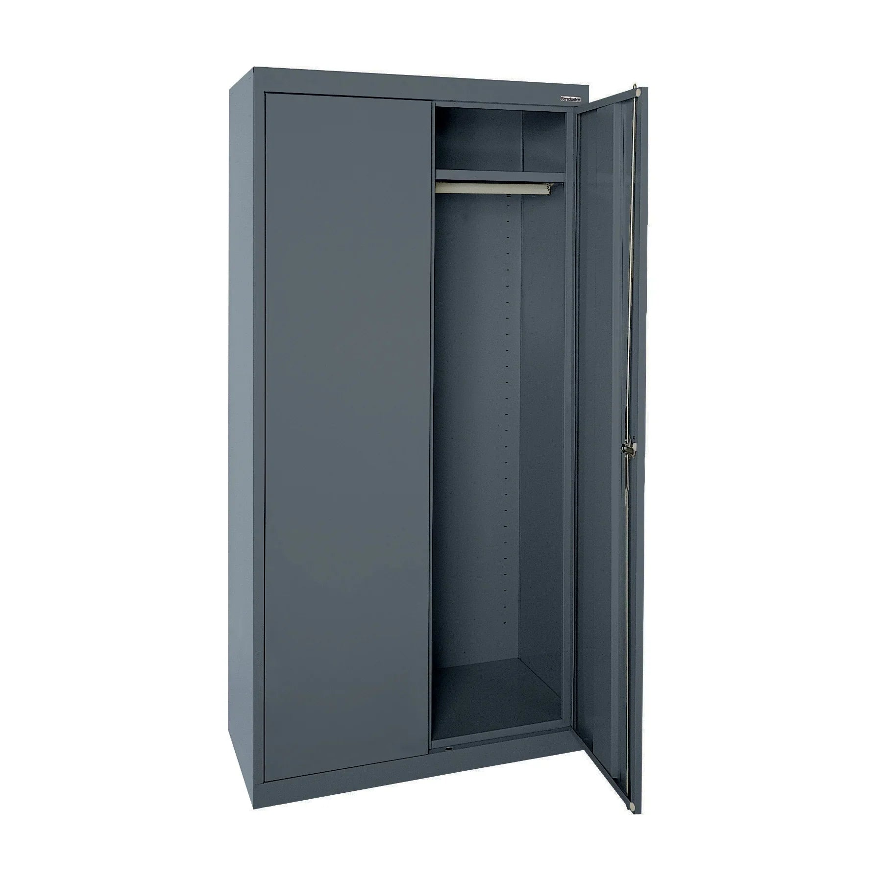 Adjustable Series 36"W 24"D Wardrobe x x Elite Shelf, Charcoal with Cabinet 72"H,