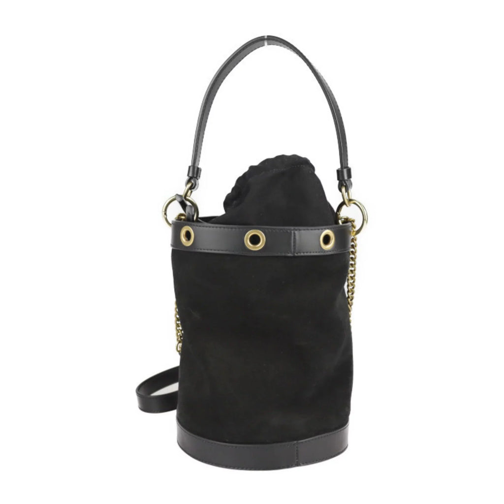 leather fittings Chloé sea Pre-Owned CHLOE by suede by handbag BY shoulder See Debbie 2WAY Chloe black SEE metal (Good) tote gold bag