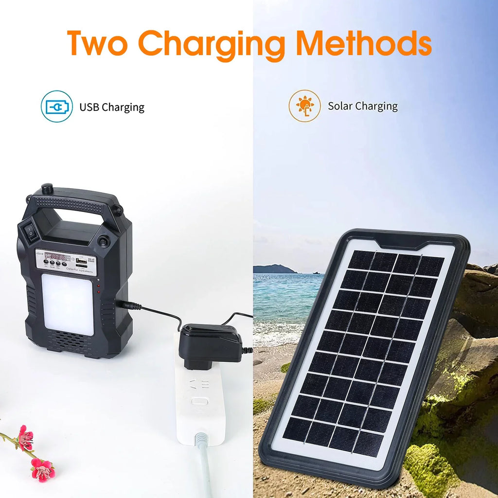 Generator Way Power 3 Solar LED Bulbs Dual for Hiking Flashlight Bank to Rechargeable Charge Power Station Powered with Outdoor Station Panel iMounTEK Portable Camping