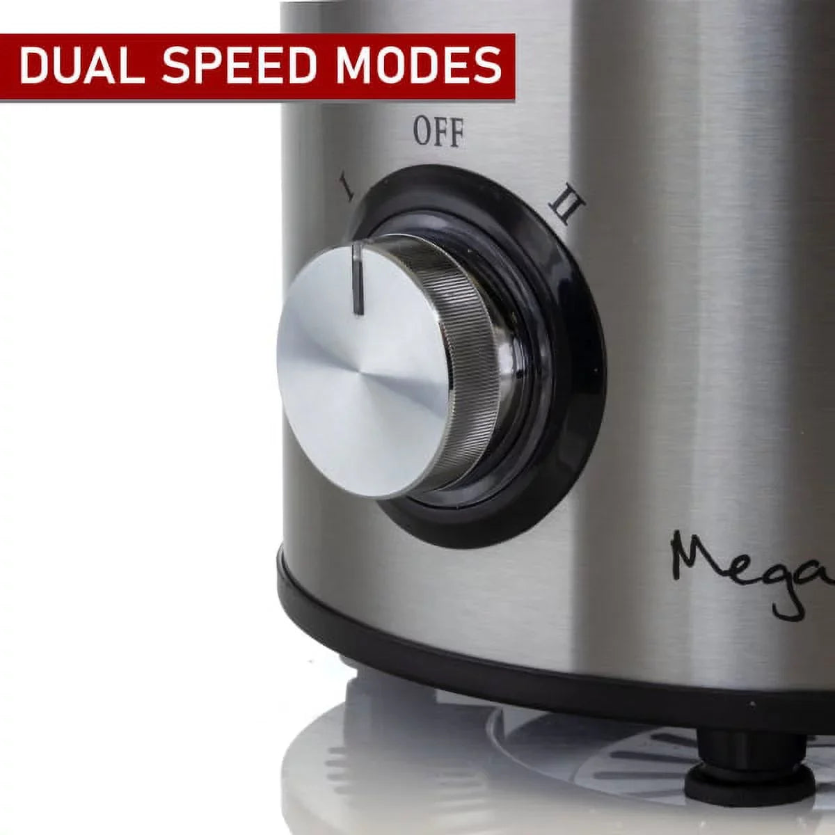 Dual-Speed Juice Wide-Mouth Centrifugal With Silver Machine Megachef Juicer,