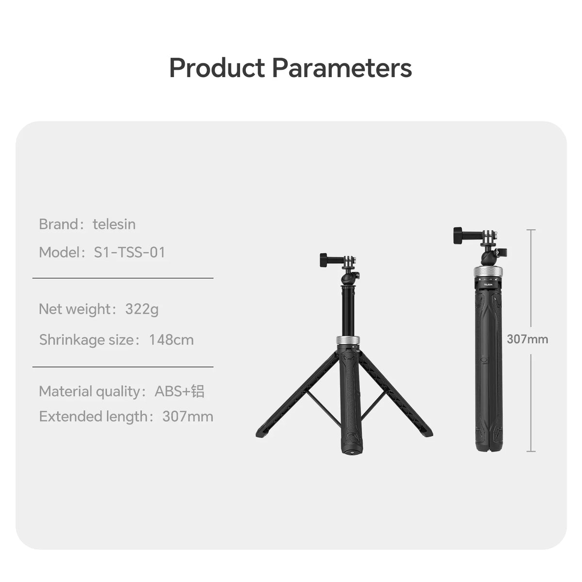 Rotation 8 9 Osmo 6 Tripod Insta360 10 11 Foldable Stick Selfie Selfie Stick Action 5 For 12 GoPro DJI 360° 7 Hero 1.5M