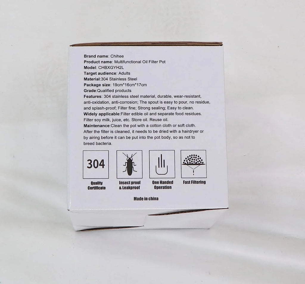/ fl Frying Oil Mesh 2L Tray,for Steel Strainer & Lid Strainer Grease Can Non-slip 67.6 Dust-proof Cooking Oil oz,Food Container,with Storing Strainer Fine Oil Storage Pot Grease Stainless