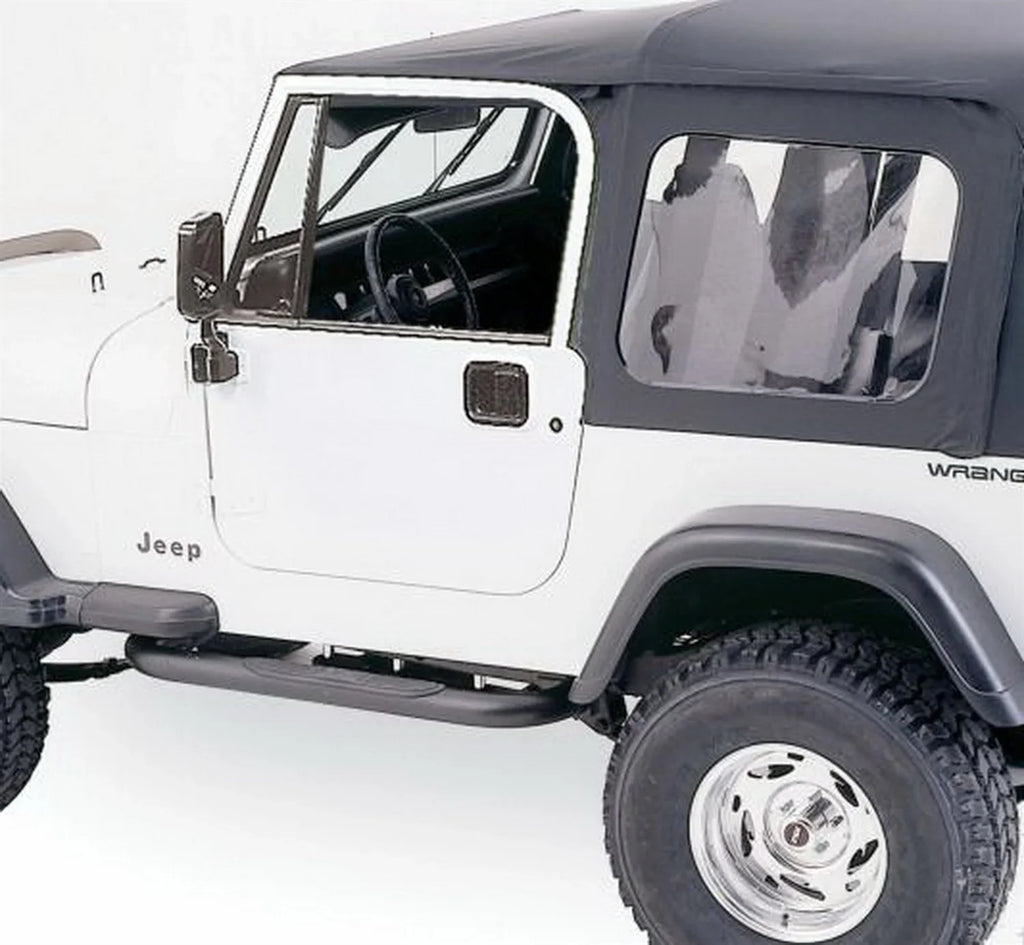 by Windows Wrangler Soft Diamond) - Complete 68035 Tinted Uppers And RealTruck No (Black Door With Rampage 1995 Top Jeep