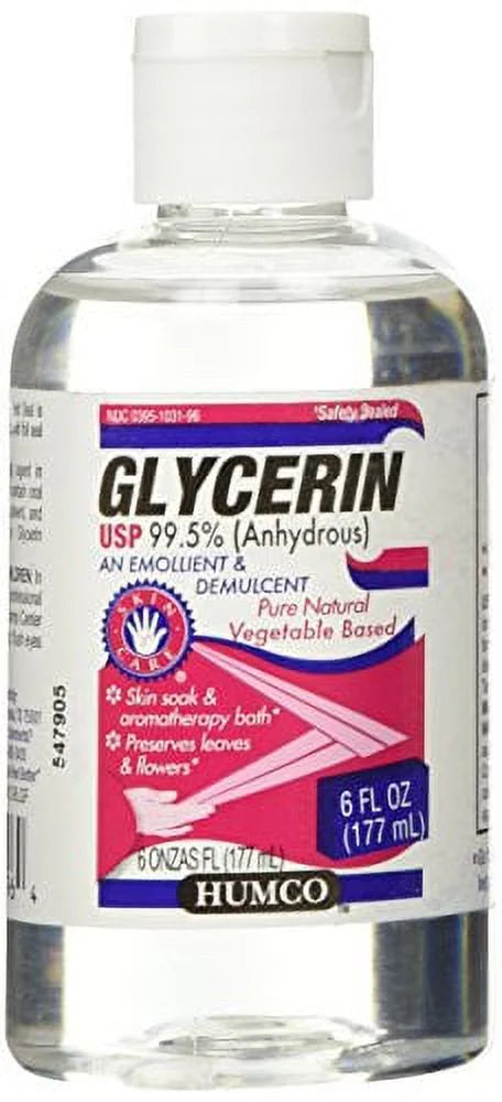 6 - 6oz 99.5% USP Pack Skin Glycerin Each Protectant Humco
