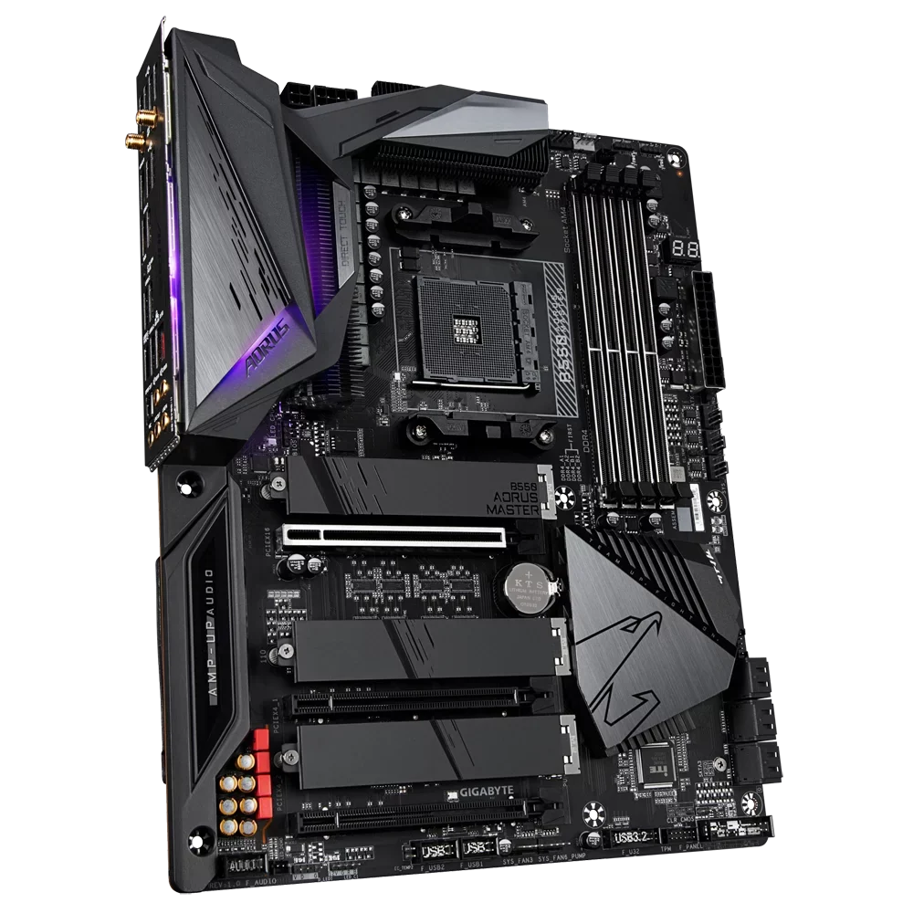 VRM AMD 16 AORUS with Direct B550 GIGABYTE Digital Motherboard Phases