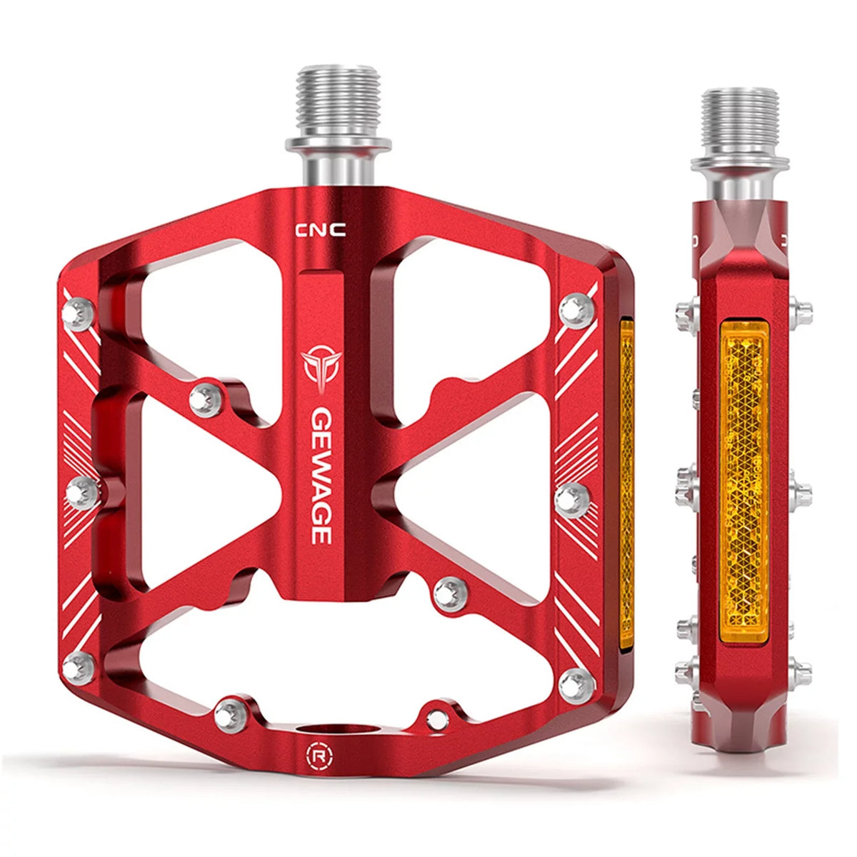 Pedals Pedals Aluminum Non-Slip Reflectors Cycling Bike Mountain GEWAGE with Platform Bike Pedals Alloy Pedals
