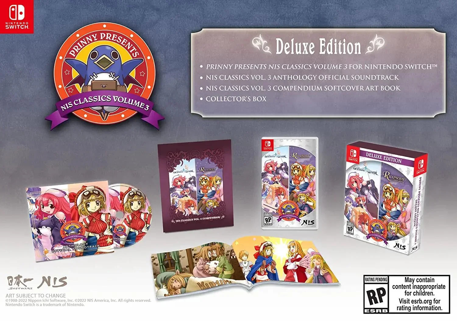 Switch Presents Musical Pucelle: Adventure 3: - Classics Edition - Ragnarok/Rhapsody: Prinny La A NIS Deluxe Nintendo Volume