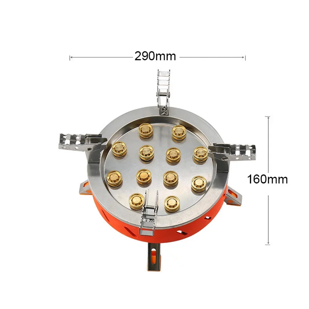 Core Windproof Piezo Stove, 12 Zyzy Adjustable Ignition, Camping Valve with Backpacking Stove