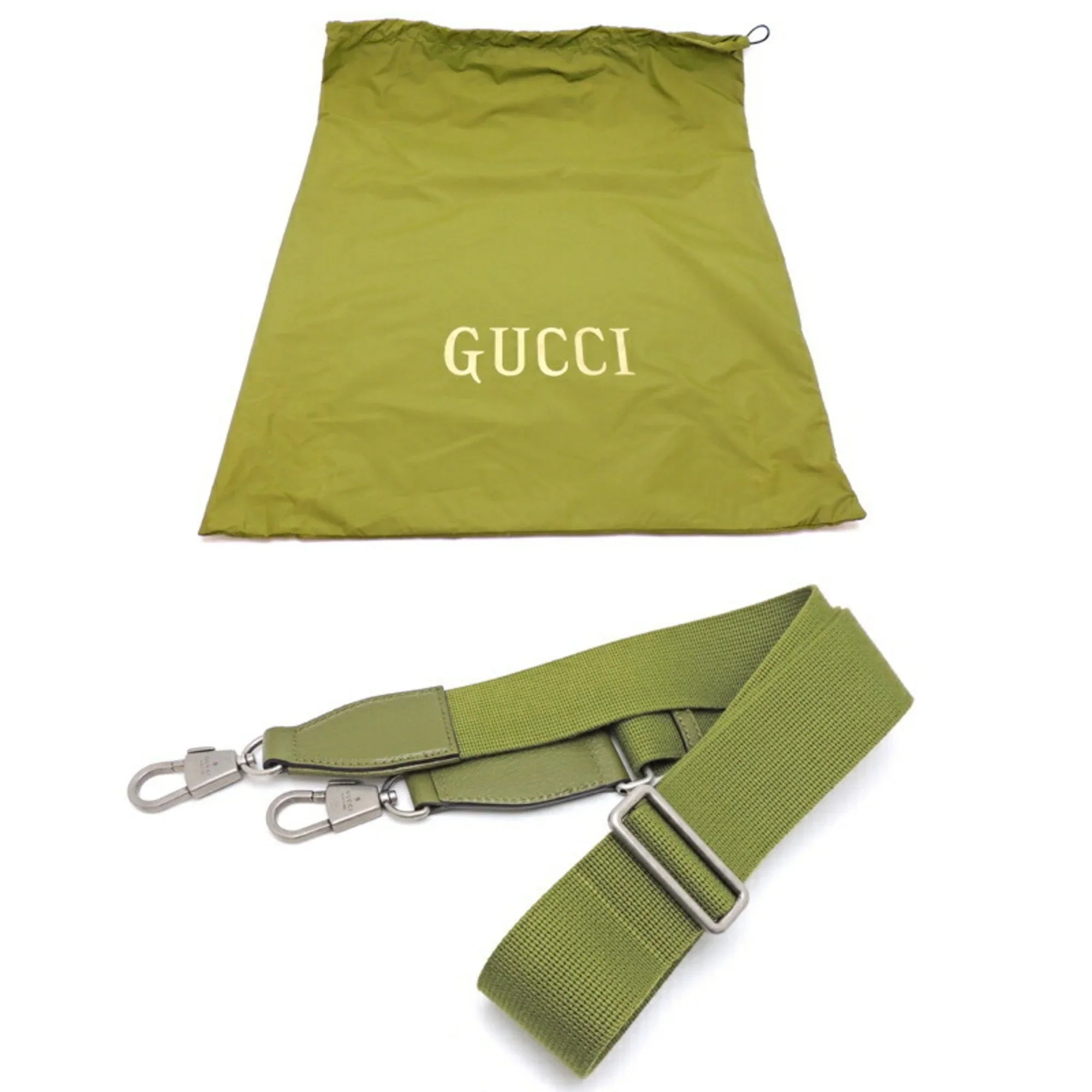 Gucci Off Grid Recycled The Tote Nylon Ladies Only) GG Green Pre-Owned (Day Lining Forest 696043 (Good) Bag Medium