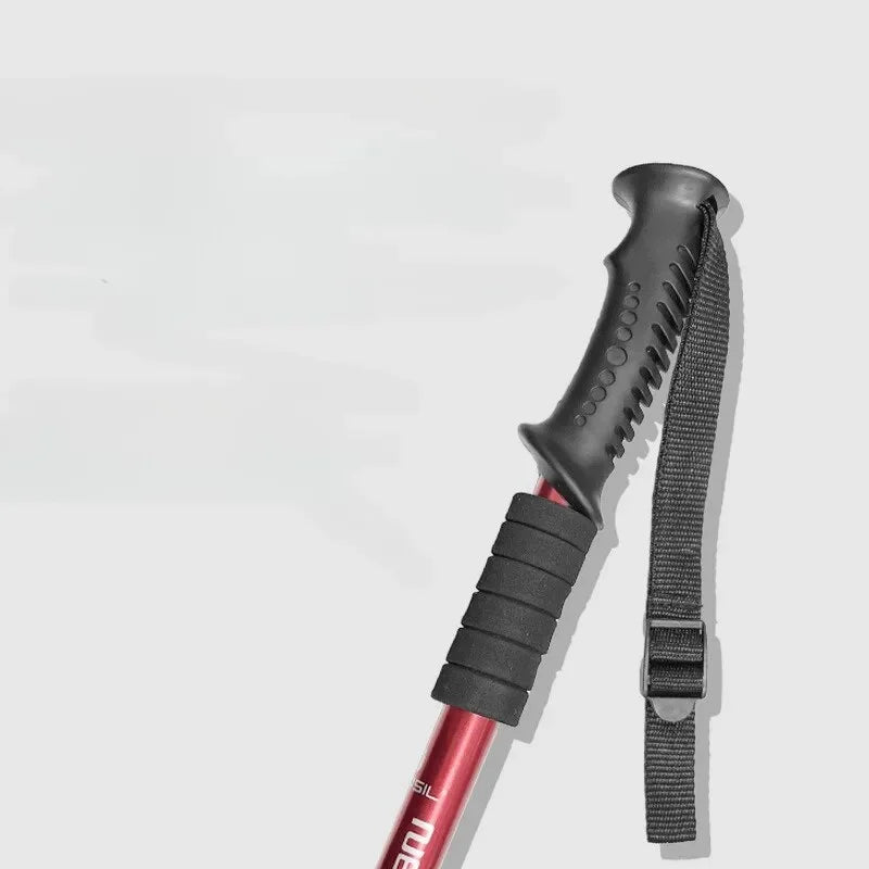 Aluminum Bastão Absorber Alloy Walking Trekking Walking Teleskopic Hiking De Stick Ultralight Stick Poles Cane Alpenstock