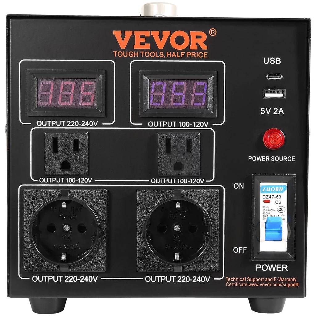 220V-110V Transformer Step CE Up/Down Converter Voltage BENTISM /110V-220V 2000W