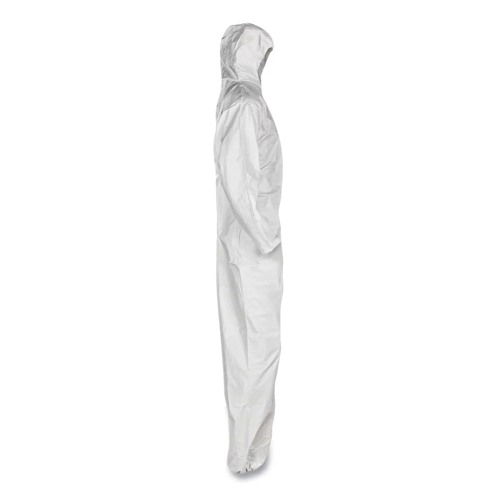 White, 24/carton Elastic Hood, Medium, Breathable Particle A20 Kleenguard™ Coveralls, Back, Protection