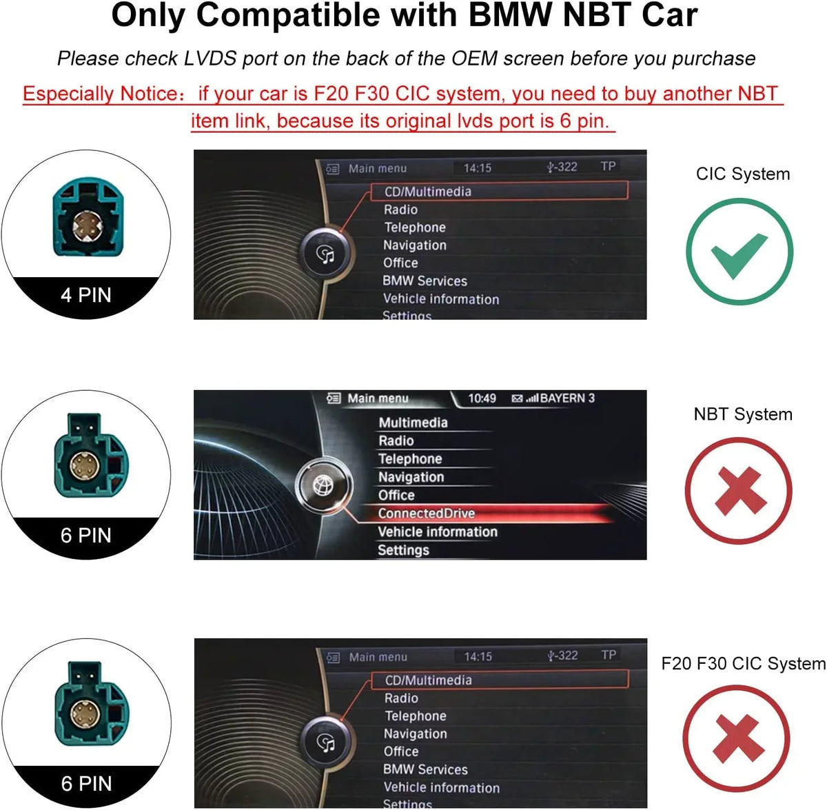 5 BMW Wireless Auto, YouTube Wireless X5 System 3 7 Road 6 Mirrorlink, 2008-2012, X3 Android 1 Carplay Retrofit for Series Kit Top CIC X1 Support X6 Decoder