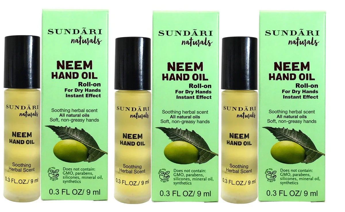 oz. Naturals Neem of fl Sundari 0.3 Oil Pack each. Hand 3.
