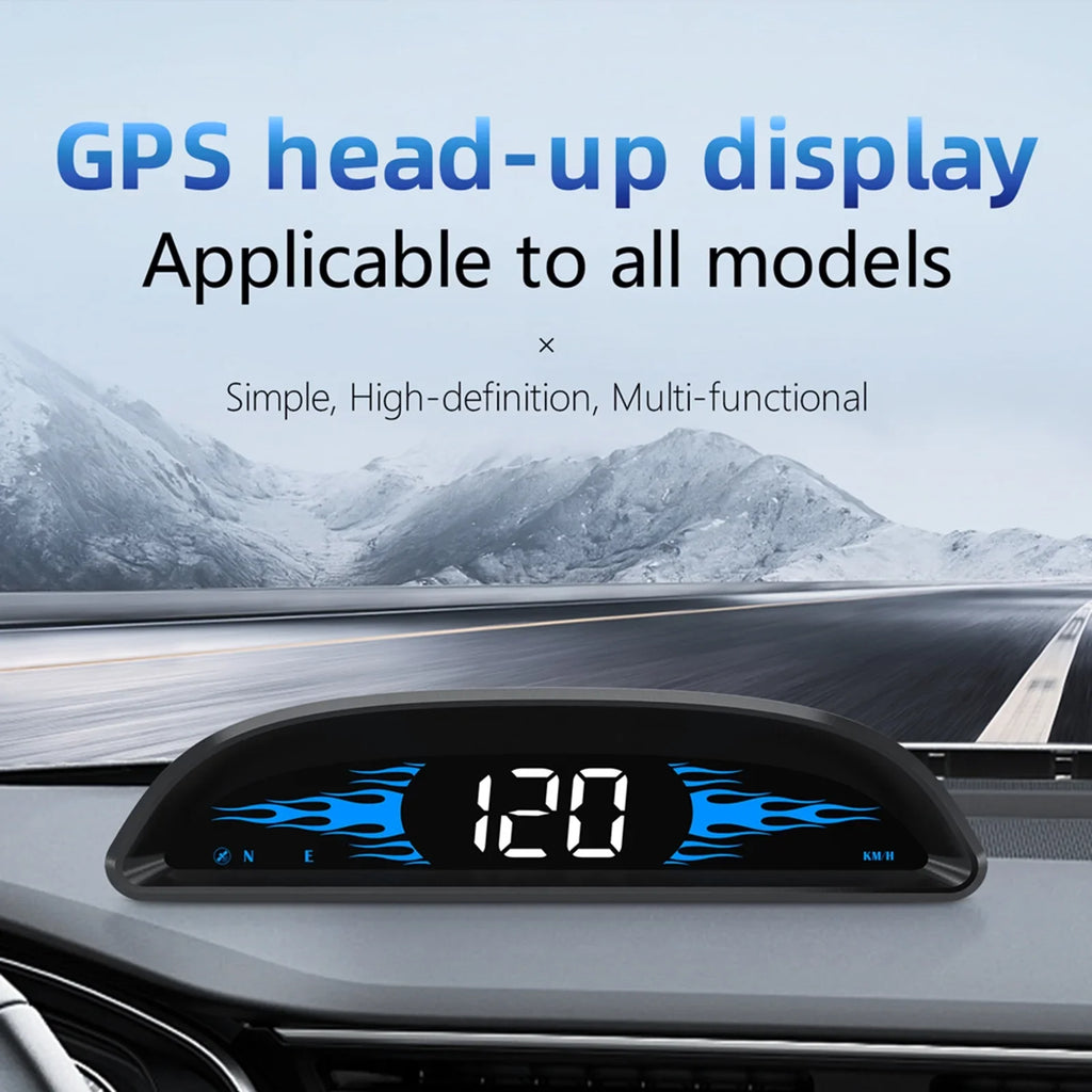 GPS Display Screen GPS Digital with Overspeed Dual Speedometer Alarm Vehicle Navigation System Display Walmeck Speed/Time/Direction/Mileage Alarm Fatigue Car Head-up Driving