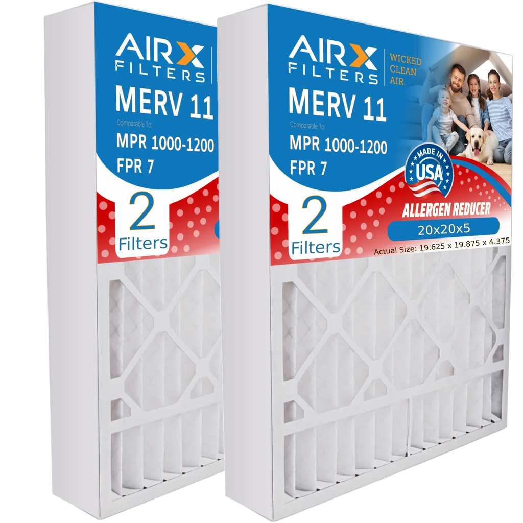 CLEAN 7 2 to 1200 MERV with Pack Comparable FPR Air X0585 Compatible Lennox MPR 1000, WICKED AIRX AIR. 20x20x5 Filter Air FILTERS MPR & by Filter 11