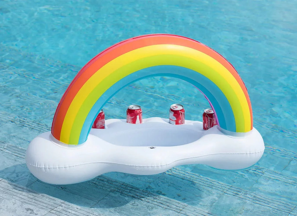 Water Rainbow Decorations Cloud Drink Beverage Fun Floating Holder Inflatable