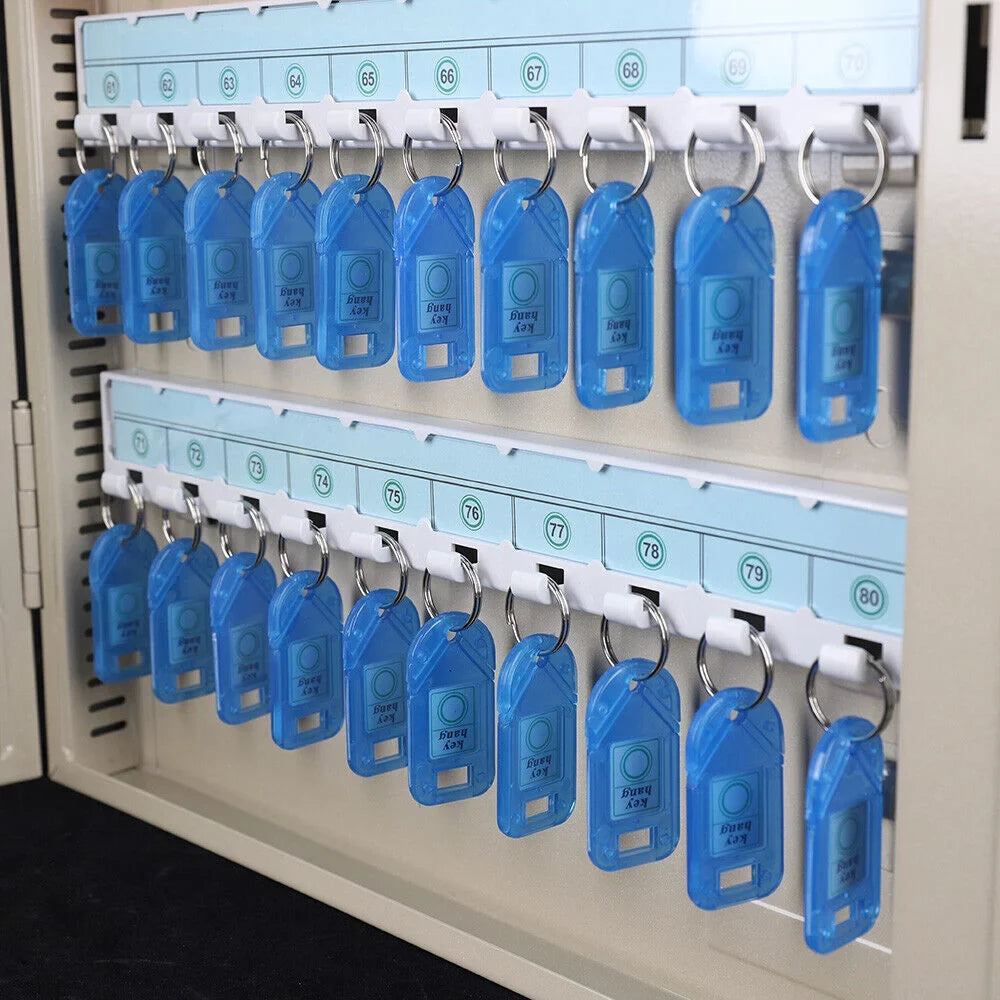80 Box Holder Safe Wall Lock Mounted Dealership Organizer Car Storage Key Cabinet