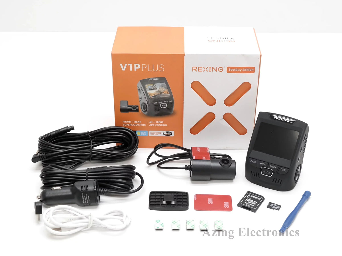 FULL V1P Used Front Cam Rear Plus UHD Grade B SET and V1P-PLUS-BBY 4K Rexing Dash