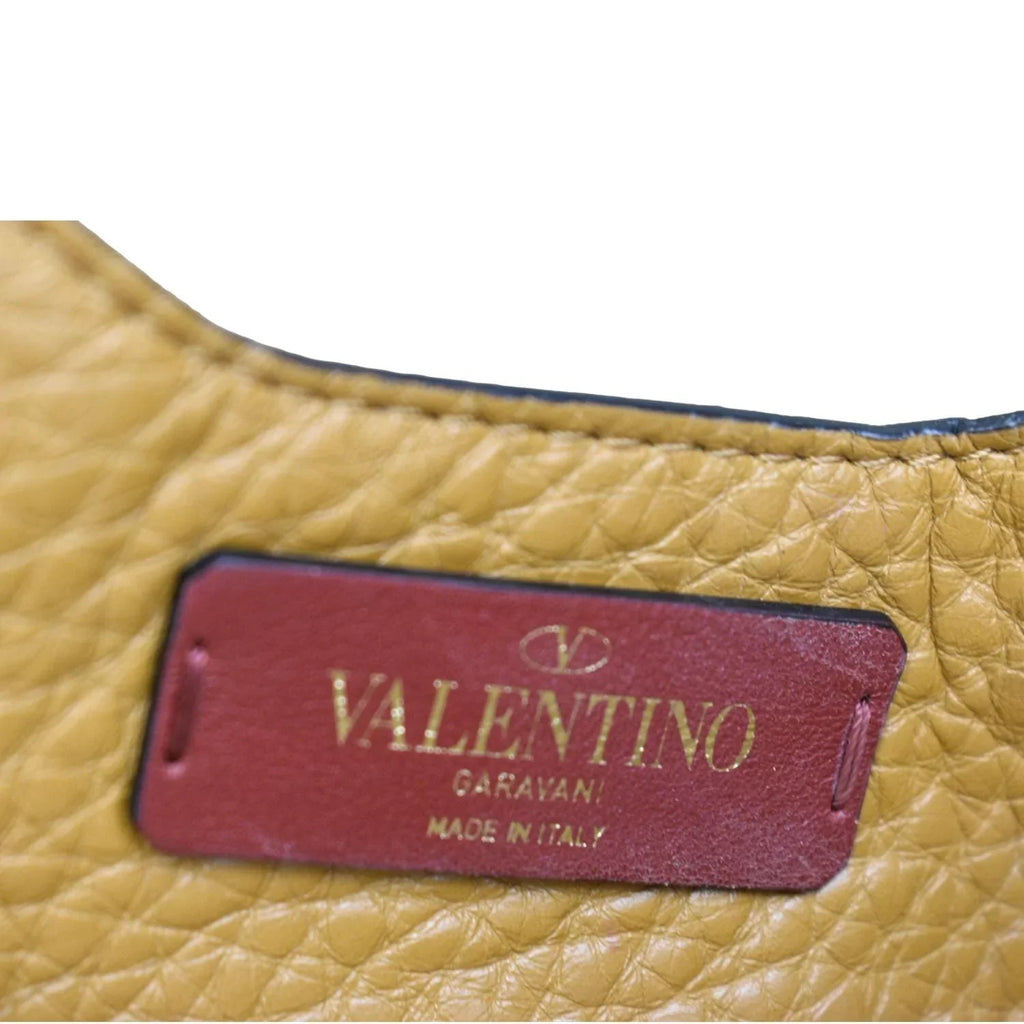 Camel Leather VALENTINO Bag Spike Pre-Loved Belt