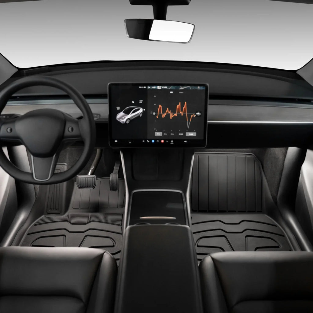 Y, Full 2nd Compatible Protection Floor Custom Mats Weather 2020-2023 All Tray TPE Motorsports Black Mats, 3D Trunk Floor Front Ikon Row Heavy Rear & Tesla + Liners, with Mat Set Cargo Model Duty