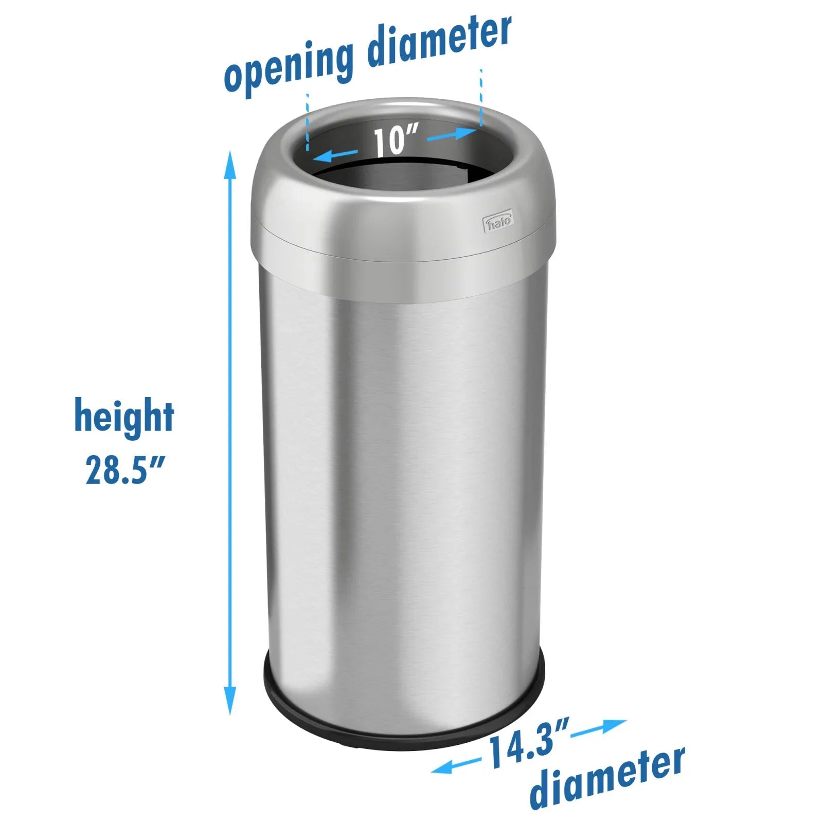 16 Steel Deodorizer Gallon halo Trash Dual Can Stainless