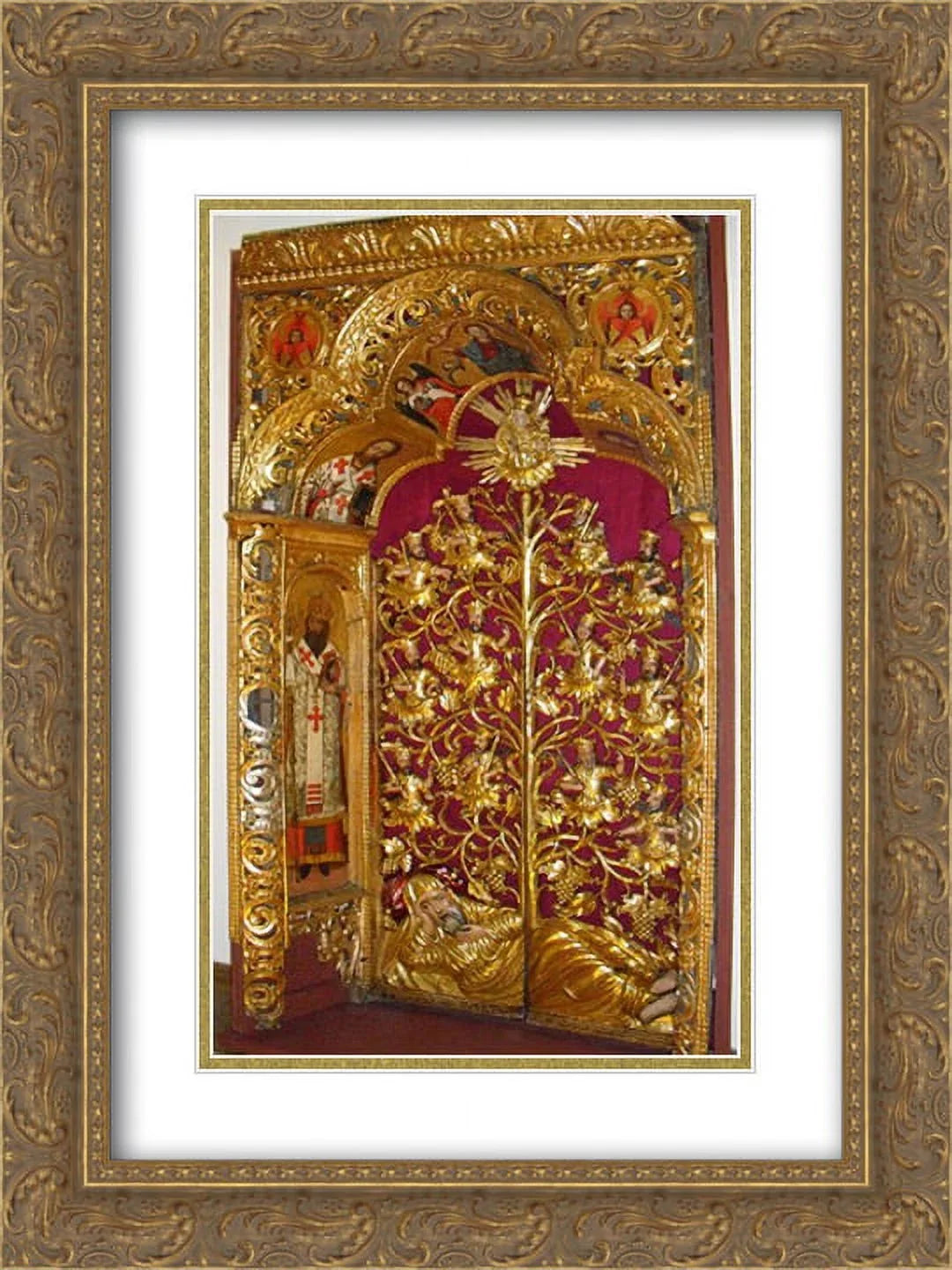 18x24 Art Ornate iconostasis' the Print Framed Rutkovych of Gold Gates Matted 2x 'Royal Zhovkva Ivan