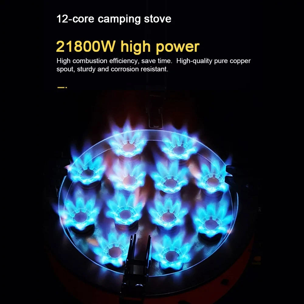 Core Windproof Piezo Stove, 12 Zyzy Adjustable Ignition, Camping Valve with Backpacking Stove