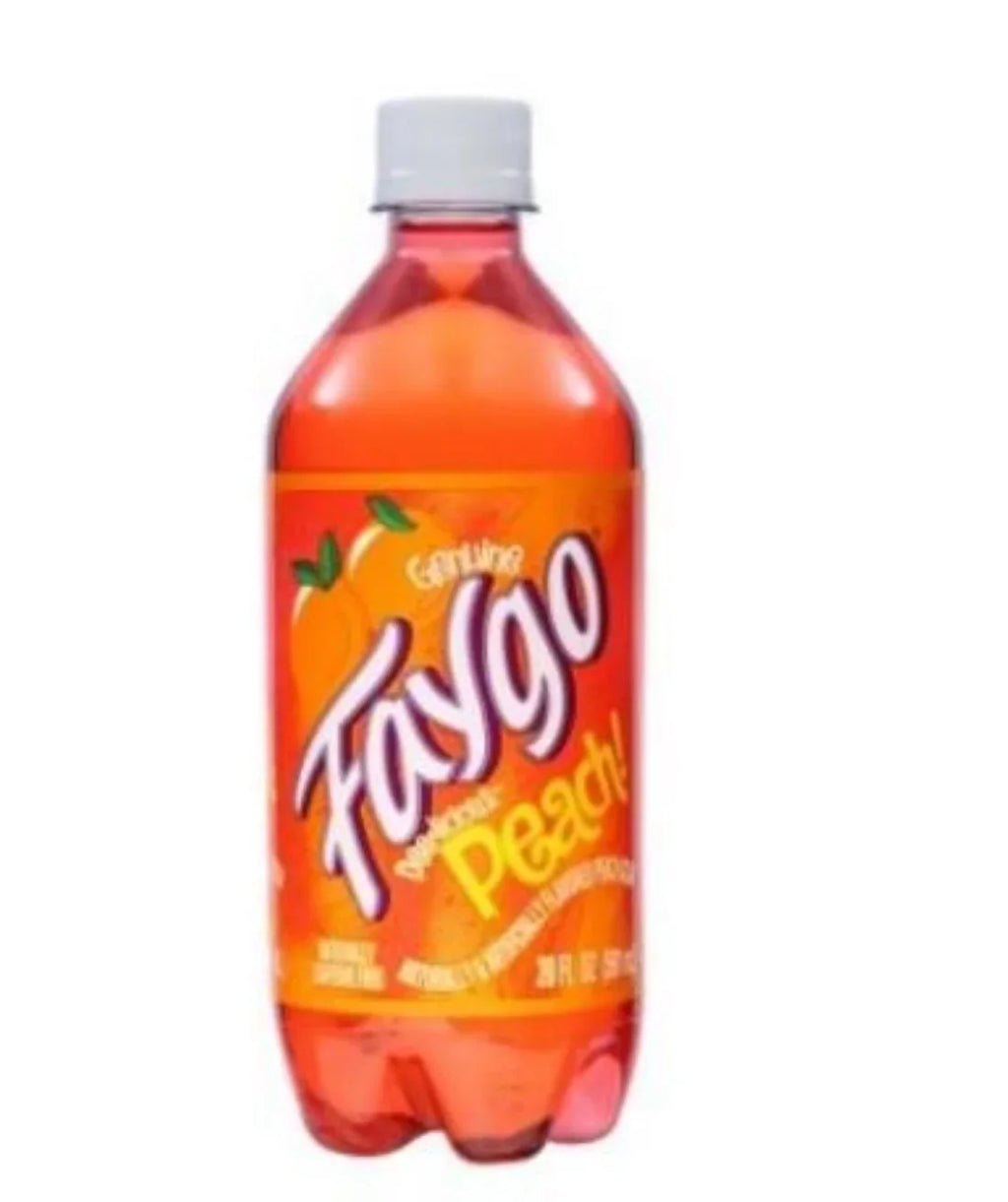 4 Faygo Bottles, Oz of 20 Pop, Peach Soda Quantity