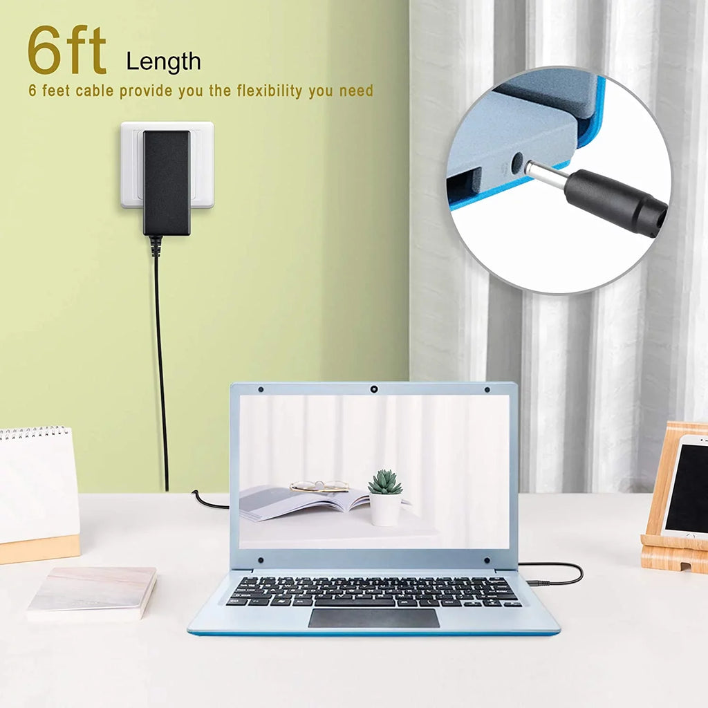 Wall Thin Laptop Power Adapter EV-CH-116-1-BK EV-C-116-1 Ultra Cord 12V for AC EVOO Charger 11.6"